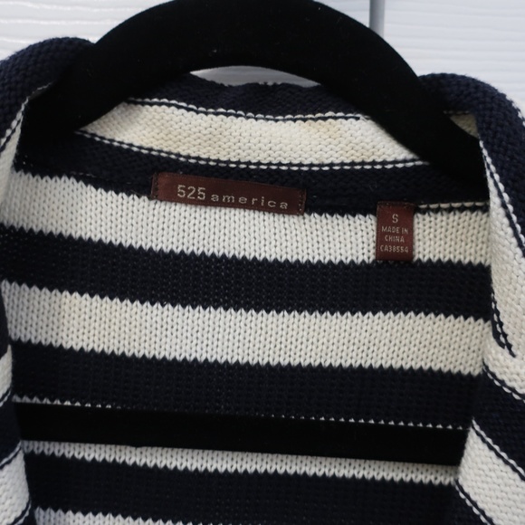 525 America Knit Blazer Stripe Sweater S - Picture 3 of 3